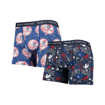 Men's Navy, Blue New York Yankees Super Fit 2-Pack Boxer Briefs Set