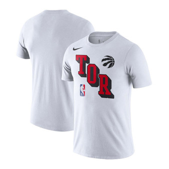Men's White Toronto Raptors Courtside Performance Block T-shirt