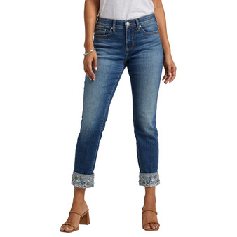 Women's Carter Mid Rise Relaxed Girlfriend Jeans