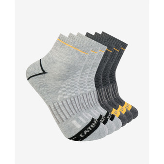 Men's Half Cushion Quarter Socks, Pack of 6