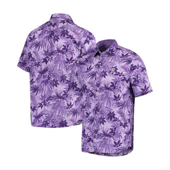 Men's Purple Colorado Rockies Sport Reign Forest Fronds Button-Up Shirt