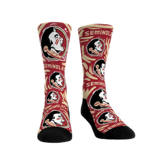 Men's and Women's Socks Florida State Seminoles Allover Logo and Paint Crew Socks