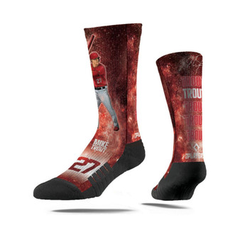 Men's Mike Trout Los Angeles Angels Galaxy Crew Socks