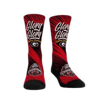 Men's and Women's Socks Georgia Bulldogs College Football Playoff 2022 National Champions Glory Glory Crew Socks