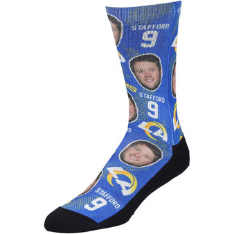 Men's Matthew Stafford Los Angeles Rams Football Guy Multi Crew Socks