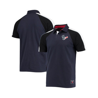 Men's Navy, White Houston Texans Holden Raglan Polo Shirt