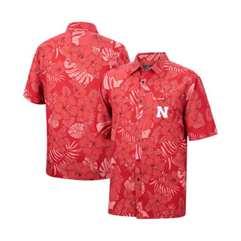 Men's Scarlet Nebraska Huskers The Dude Camp Button-Up Shirt