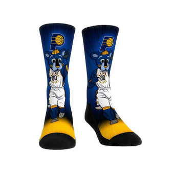Men's and Women's Socks Indiana Pacers Mascot Pump Up Crew Socks