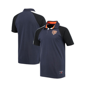 Men's Navy, White Chicago Bears Holden Raglan Polo Shirt