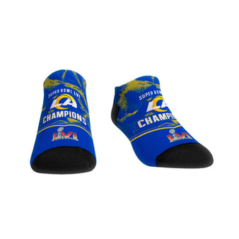 Men's and Women's Socks Los Angeles Rams Super Bowl LVI Champions Marble Low Cut Ankle Socks