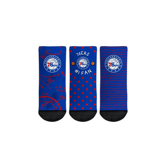 Toddler Boys and Girls Socks Philadelphia 76ers #1 Fan 3-Pack Crew Socks Set