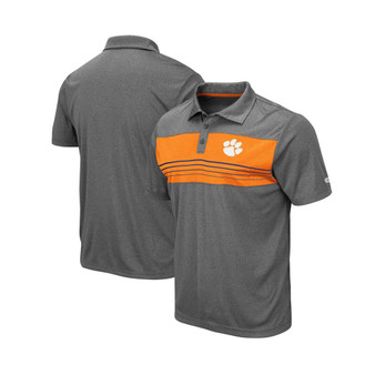 Men's Heathered Charcoal Clemson Tigers Smithers Polo Shirt