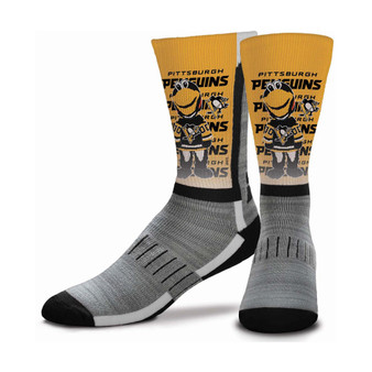 Youth Girl's and Boy's Multi Pittsburgh Penguins Mascot V-Curve Crew Socks
