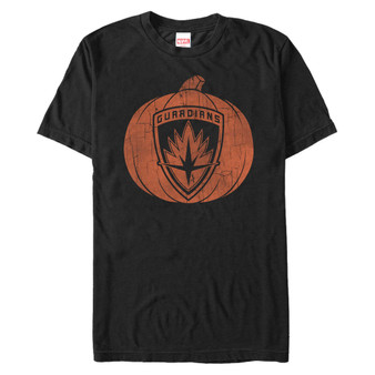 Marvel Men's Guardians of the Galaxy Shield Pumpkin Short Sleeve T-Shirt