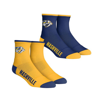 Men's Socks Nashville Predators Core Team 2-Pack Quarter Length Sock Set