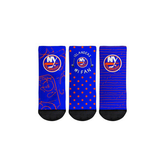 Toddler Boys and Girls Socks New York Islanders #1 Fan 3-Pack Crew Socks Set