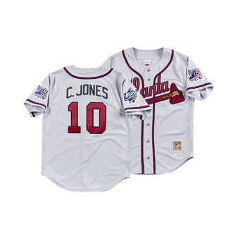 Men's Chipper Jones Atlanta Braves Authentic Cooperstown Jersey