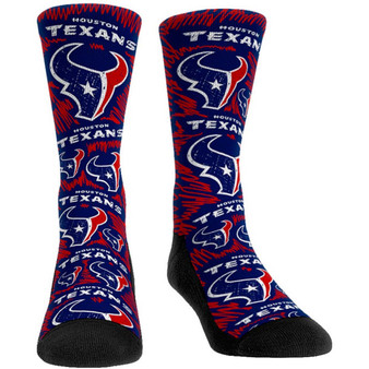 Men's Houston Texans Logo Sketch Multi Crew Socks