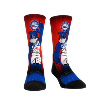 Men's and Women's Socks Philadelphia 76ers Mascot Pump Up Crew Socks