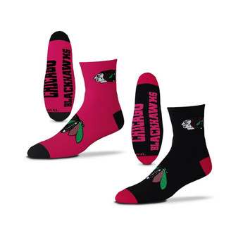Men's Chicago Blackhawks 2-Pack Team Quarter-Length Socks