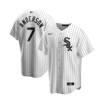 Men's Tim Anderson White and Black Chicago White Sox Home Replica Player Jersey