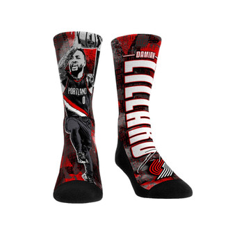 Men's and Women's Socks Damian Lillard Portland Trail Blazers Big Player Crew Socks