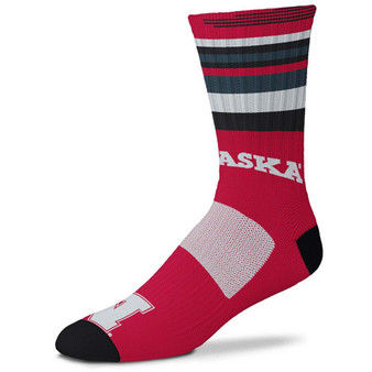 Men's and Women's Nebraska Huskers Rave Red Crew Socks