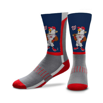 Men's Washington Nationals Mascot Snoop V-Curve Crew Socks