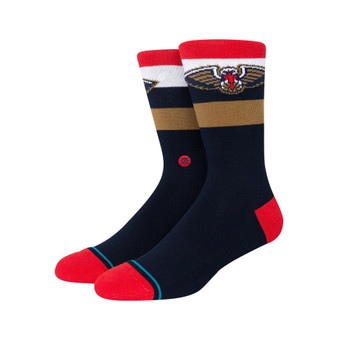 Men's New Orleans Pelicans Stripe Crew Socks