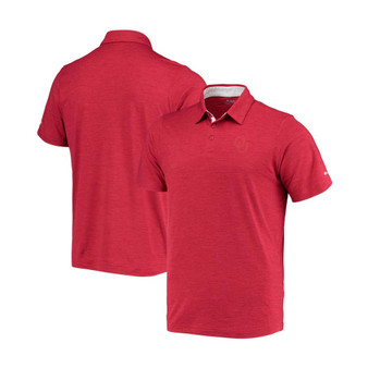 Men's Crimson Oklahoma Sooners Tech Trail Space Dye Omni-Shade Polo