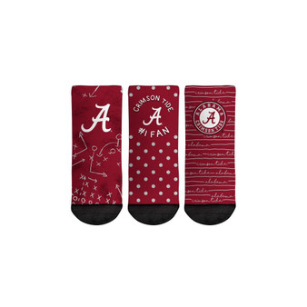 Toddler Boys and Girls Socks Alabama Crimson Tide #1 Fan 3-Pack Crew Socks Set