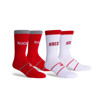 Men's Houston Rockets Two-Pack Home & Away Uniform Crew Socks