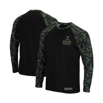Men's Black Virginia Cavaliers OHT Military-Inspired Appreciation Camo Raglan Long Sleeve T-shirt