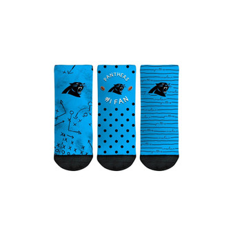 Toddler Boys and Girls Socks Carolina Panthers #1 Fan 3-Pack Crew Socks Set