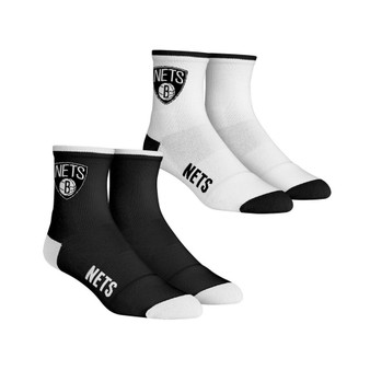 Men's Socks Brooklyn Nets Core Team 2-Pack Quarter Length Sock Set