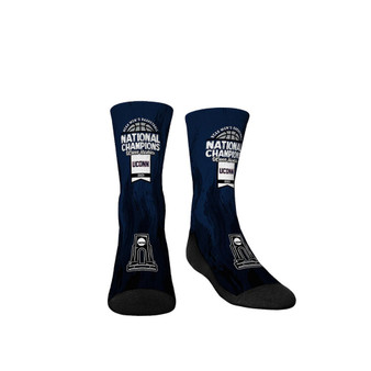Men's and Women's Socks UConn Huskies 2023 NCAA Men's Basketball National Champions Fade Crew Socks