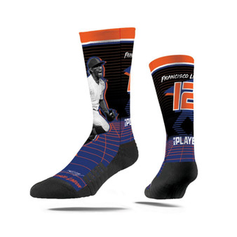 Men's and Women's Francisco Lindor New York Mets Synthwave Premium Full Sub Crew Socks