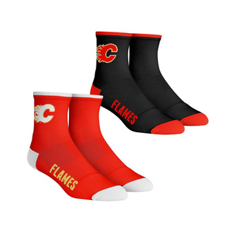 Men's Socks Calgary Flames Core Team 2-Pack Quarter Length Sock Set