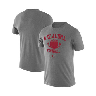 Men's Brand Heathered Gray Oklahoma Sooners Retro Football Lockup Legend Performance T-shirt