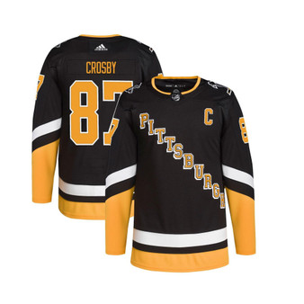 Men's Sidney Crosby Black Pittsburgh Penguins 2021/22 Alternate Primegreen Authentic Pro Player Jersey