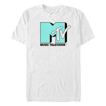 Men's Mint Blue Green Logo Short Sleeve T- shirt