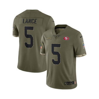Men's Trey Lance Olive San Francisco 49ers 2022 Salute To Service Limited Jersey