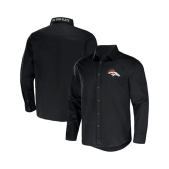 Men's NFL x Darius Rucker Collection by Black Denver Broncos Convertible Twill Long Sleeve Button-Up Shirt
