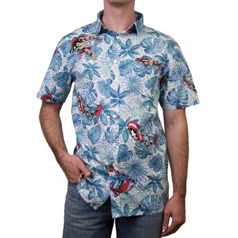 Men's Marvel Retro Paradise Short Sleeves Woven Shirt