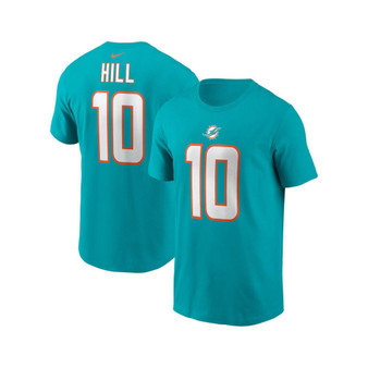 Men's Tyreek Hill Aqua Miami Dolphins Player Name and Number T-shirt