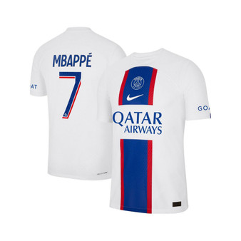 Men's Kylian Mbappe White Paris Saint-Germain 2022/23 Third Vapor Match Authentic Player Jersey