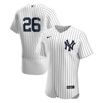 Men's Dj Lemahieu White, Navy New York Yankees Home Authentic Player Jersey