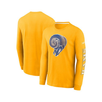 Men's Gold Los Angeles Rams Fashion Tri-Blend Long Sleeve T-shirt