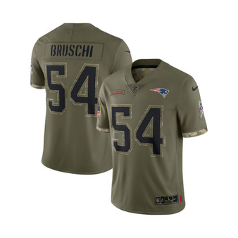 Men's Tedy Bruschi Olive New England Patriots 2022 Salute To Service Retired Player Limited Jersey