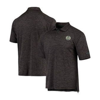 Men's Heathered Black Colorado State Rams Logo Down Swing Polo